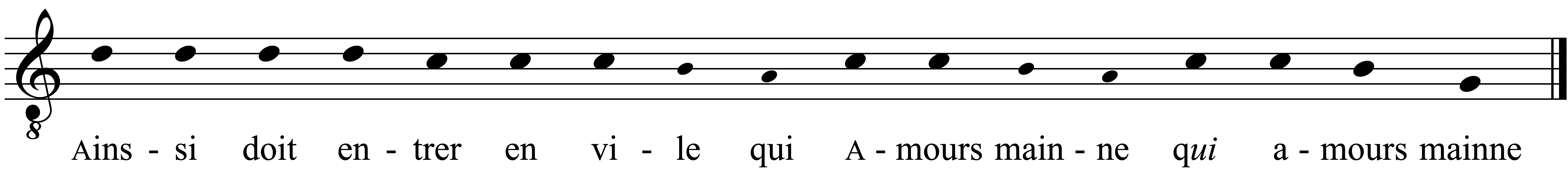 Refrain musical notation